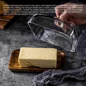 Vintage Acacia Wood Butter Dish, Wooden Butter Keeper with Lid, Butter Keeper for Wedding Cakes, Snacks & Fruit, Kitchen & Restaurant Accessory, Container