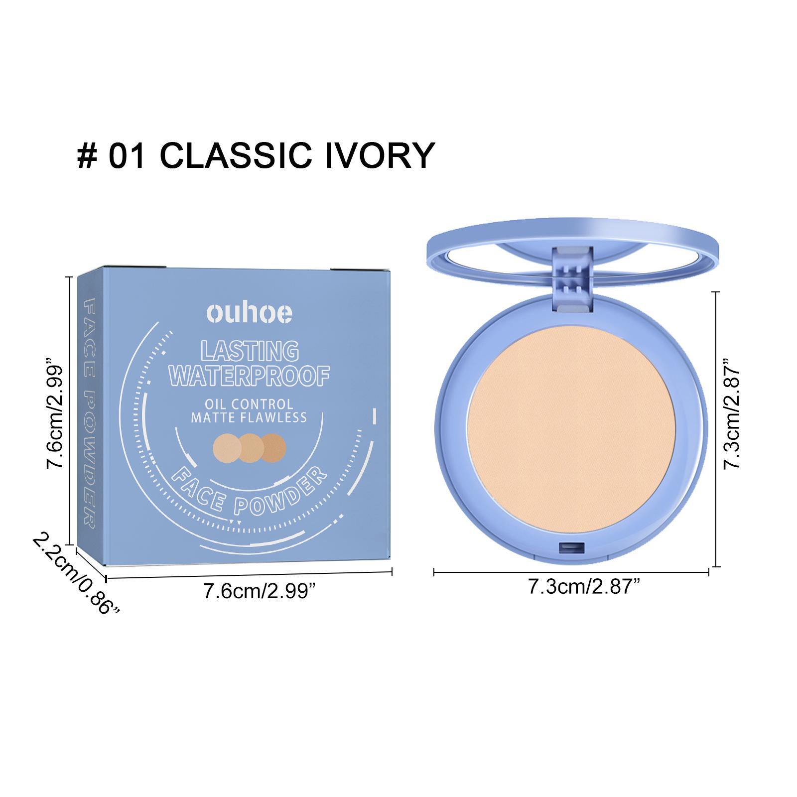 OUHOE Soft Compact Powder Summer Oil Control Flawless Makeup Setting Powder Lightweight With Powder Puff Delivers Matte Even Complexion Cosmeti OUHOE Soft Compact Powder Summer Oil Control Flawless Makeup Setting Powder Lightweight With Powder Puff Delivers Matte Even Complexion Cosmeti