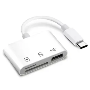 3-In-1 SD Card Reader Adapter for Android Phones Type-C to SD TF USB Converter, Multi-Functional OTG Adapter, USB C Dongle, Model Xinghao Hxy-044