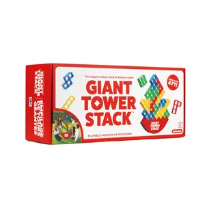 Giant Tower Stack by Relatable, The Jumbo Block Game Where you Balance Building Blocks - Ultimate Outdoor Games, Easter Gifts For Kids and Adults, and Easter Family Games Challenge - Ages 8+