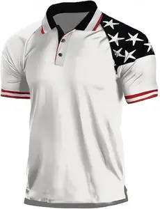 Mens American Flag Patriotic Polo Shirts