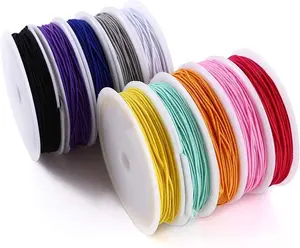 Elastic Cord for Making Jewelry 1mm 130m/142Yards 10Roll Multicolor Stretch String Beading Crafting for DIY Masks Jewelry Making Necklace Bracelet Beading Craft Thread