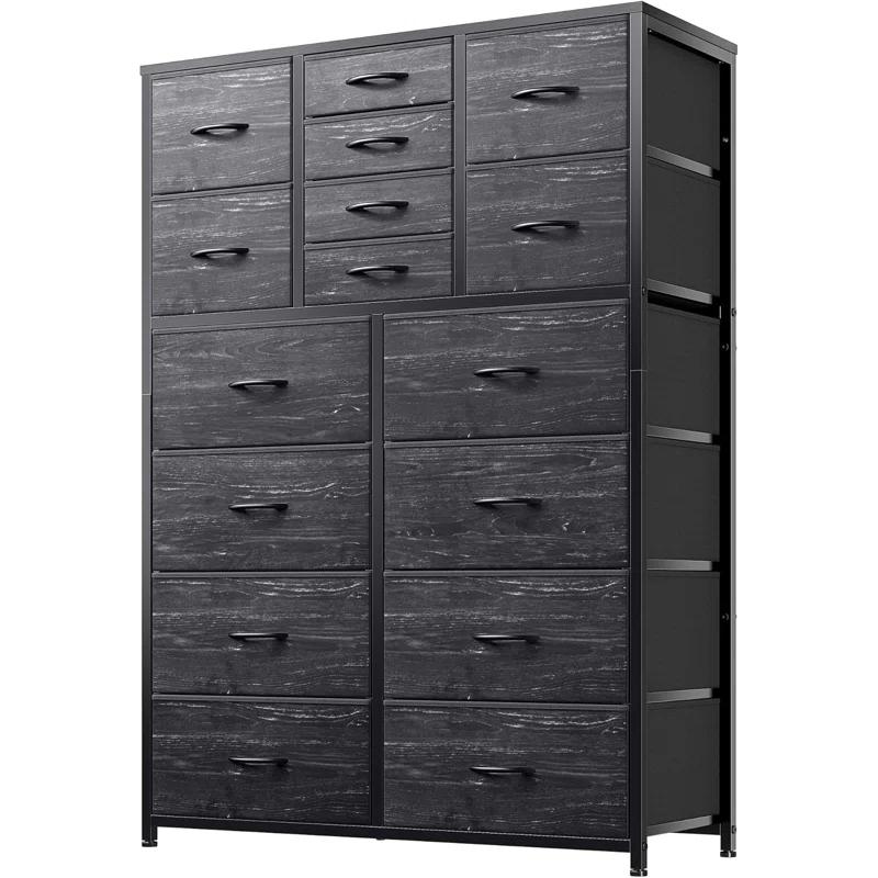 Raybee Furniture Tall Dresser for Bedroom with 16 Drawer, Fabric Bedroom Dressers & Chests of Drawers, Storage Dresser for Bedroom with Deep Drawers, Stylish Home Organizer for Closet, Entryway, Bedroom, Hallway
