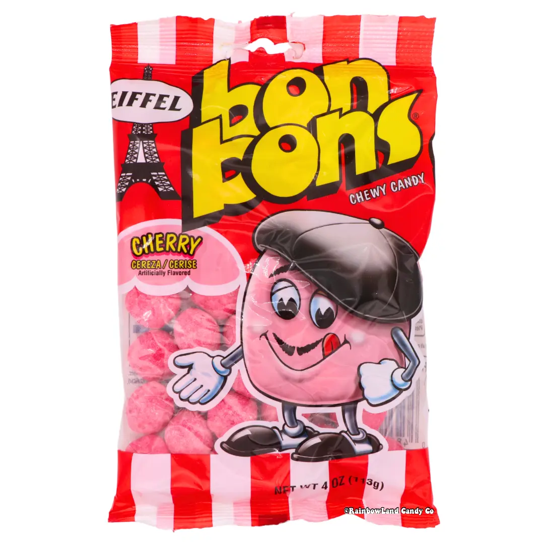 Eiffel Cherry Bon Bons - Fruit Flavored Chewy Candy 4 oz Eiffel Cherry Bon Bons - Fruit Flavored Chewy Candy 4 oz