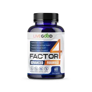 LIVEGOOD Factor 4 | Omega-3 Fish Oil with EPA & DHA, CoQ10, Q10 Coenzyme & Turmeric | Advanced Omega & CoQ10 Formula, Made in USA, 60 Softgels