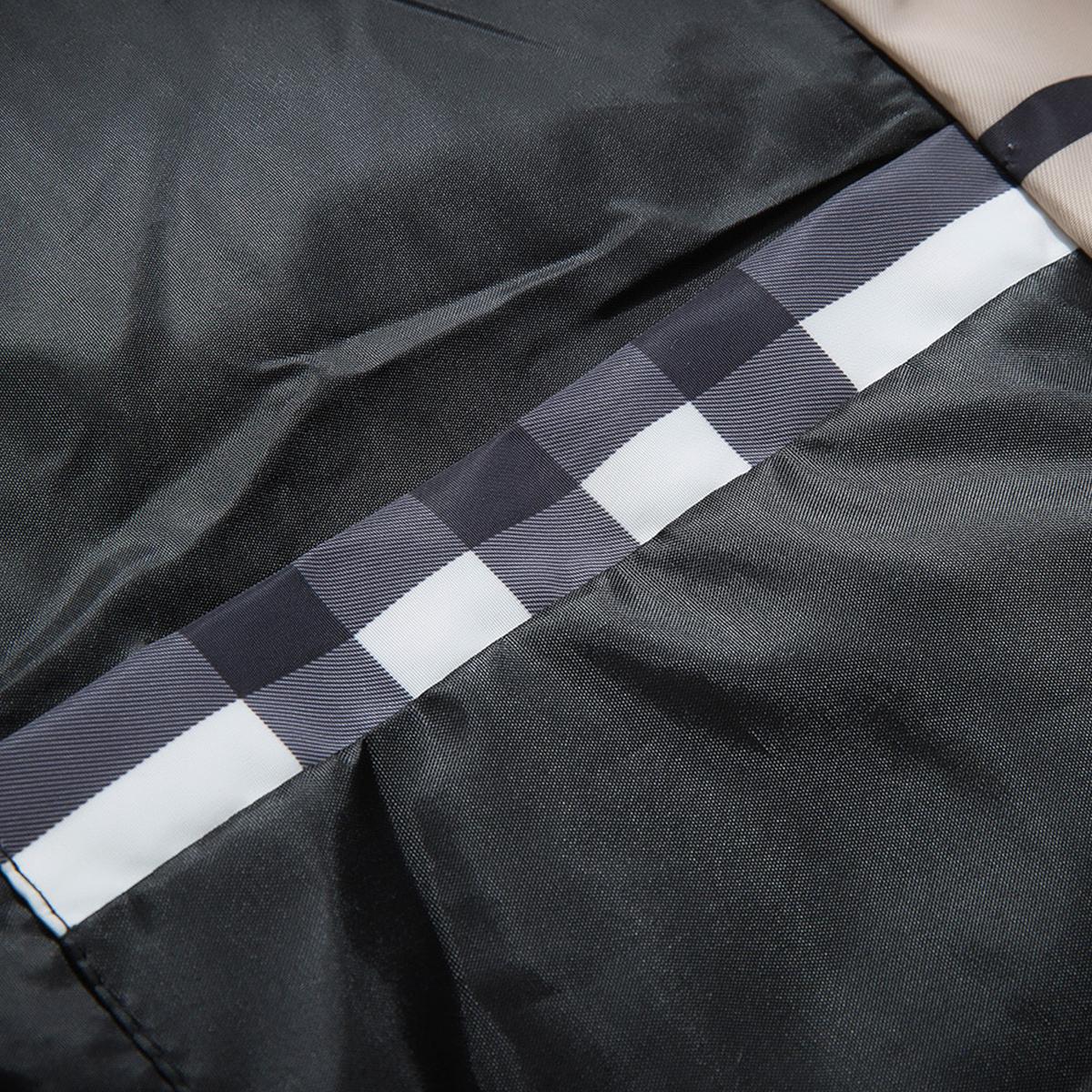 Men's jacket - Full zipper design, with pockets, casual style, perfect for autumn/winter wear, hooded collar, regular cut, checkered pattern, men's jacket.