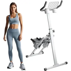 Stair Stepper Folding Vertical Aerobics Appliances Exercise Climber for at-Home Workouts Total Body Exerciser with Handle 242LBS Load with Pedal/Stand/Cup Holder, Step Angle Adjustable