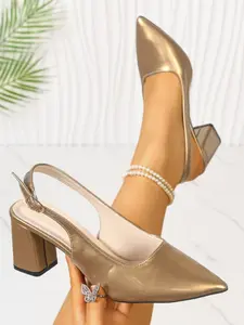 Women's Red Patent Leather Pointed Toe Slingback Block Heels - Adjustable Buckle Evening & Office Heels #blockheels #slingbackheels #statementheels #tiktokshoefinds #redshoes