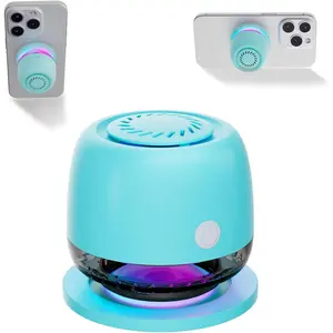 IPX67 Waterproof Shower Bluetooth Speaker,Magnetic Speakers,Wireless Induction Bluetooth Speaker with 6 RGB Light,Ideal Gift for Men,Women,Outdoor,Camping,Party,Room,Car,Home (Blue)