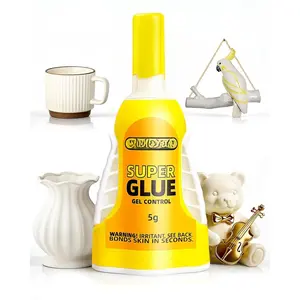 ?High Strength & Precision Control?Super Glue for Ceramic, 5g Clear CA Glue Gel with -Anchor Tech for Porcelain Plastic Metal ETC | Quick Dry&Low Odor Multi-Purpose  Adhesive for  Fix
