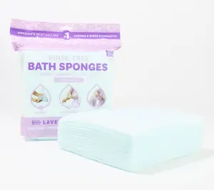 SCRUBZZ Rinse Free 75pc Bath Single Use Shower Sponge