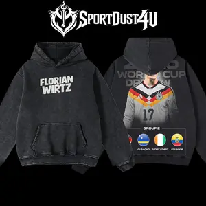 SportDust4U Retro Vintage Limited Edition Florian Wirtz "World Cup 2026" Unisex T-Shirt & Hoodie 100% Premium Cotton 230gsm American Made Comfortable