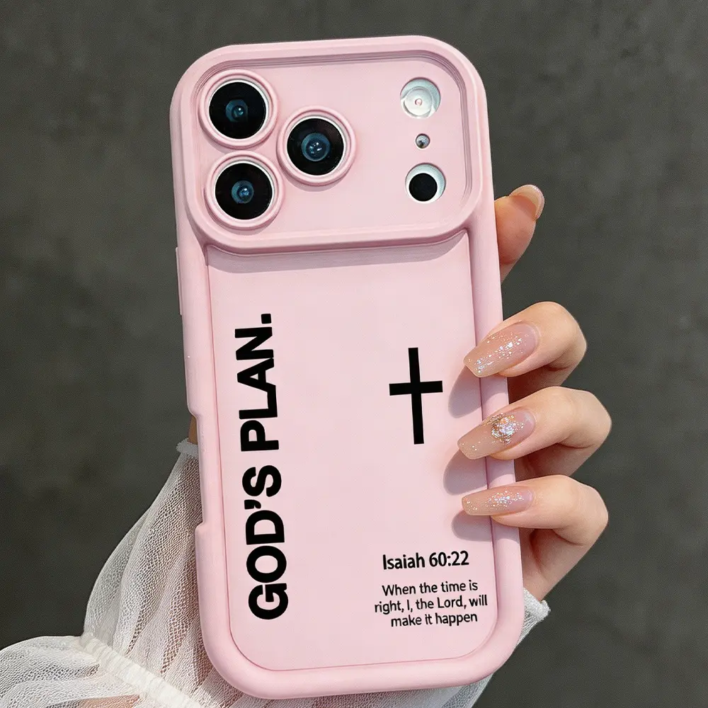 Religious Christian Faith Bible Verse Smartphone Case for iPhone 17/16/15/14/13/12/11 Pro Max Plus Air, God's Plan Isaiah 60:22 Quote Letter Design, Soft TPU Crash-Proof Anti-Skid Full Lens Protection Casing, Cute Gift Accessory TYJT260525001
