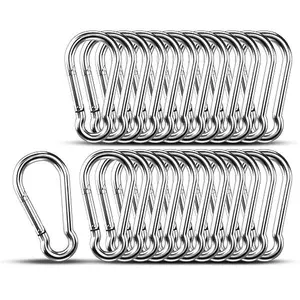 25 pieces of stainless steel hook buckles, durable metal buckles, suitable for water bottles, keychain hooks, backpacks and pendants, Christmas and Halloween gifts