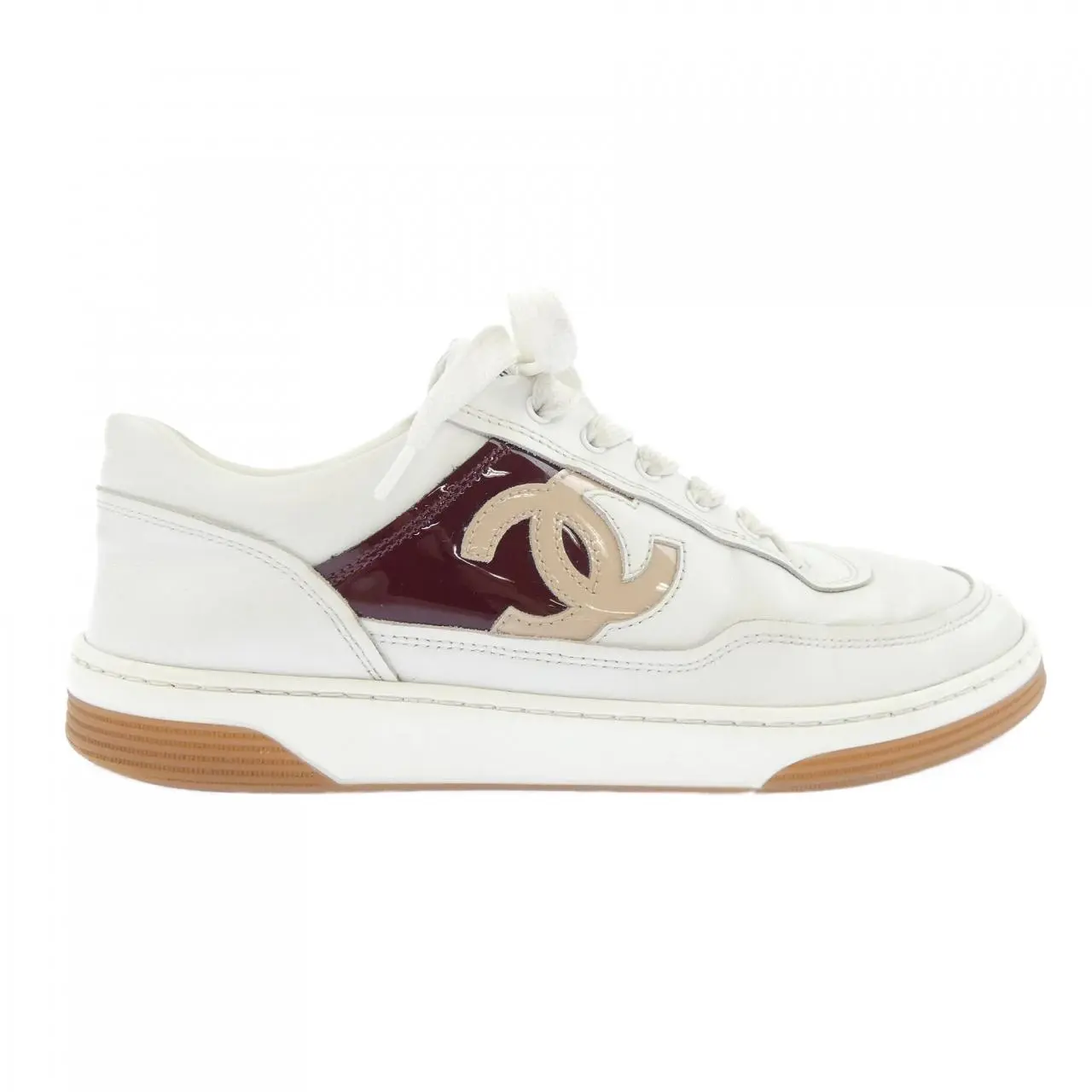 Pre-owned CHANEL Rubber Small Leather Goods Sneakers