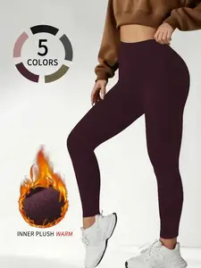 Women's Super Soft Fleece-Lined Leggings, Skinny Yoga Bottoms, Thermal Warm Pants for Winter Workouts & Yoga, Cold Weather Activewear for Women