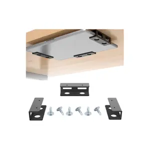 3 Pcs Under Desk Laptop Holder Mount with Screw, Under Desk Laptop Mount Bracket, Add On Under Table Keyboard Storage