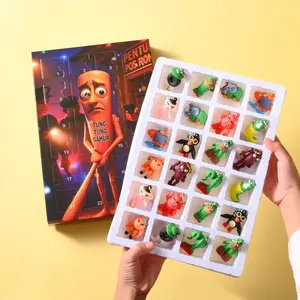 24pcs Italian Brainrot Toys, Articulated Fidget Figurines, Action Figure Meme Shark Figures Cute Animal Design Key Chain Decorations Gifts for Fans Office Room Figurine Decor Collector Set Car Accessories Bag Charms