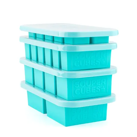 Souper Cubes Silicone Freezer Molds Gift Set, 4-Pack | 2 Tbsp, 1/2 Cup, 1 Cup and 2 Cup Silicone Freezer Meal Prep Containers, Perfect for Freezing Soup, Proteins, Herbs, freezer food storage, and More, Meal Prep Essentials, Soup Season Fall 2026