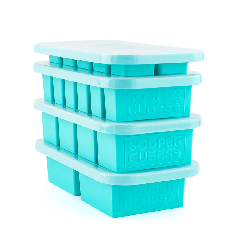 Souper Cubes Silicone Freezer Molds Gift Set, 4-Pack | 2 Tbsp, 1/2 Cup, 1 Cup and 2 Cup Silicone Freezer Meal Prep Containers, Perfect for Freezing Soup, Proteins, Herbs, freezer food storage, and More, Meal Prep Essentials, Soup Season Fall 2026