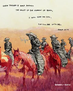 Psalm 23:4 Poster Print