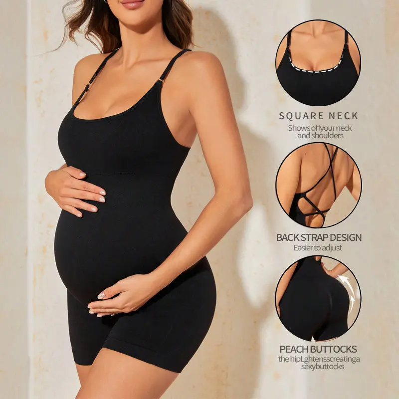Summer new sexy backless maternity onesie European and American comfortable sports tights high waist hip yoga clothes