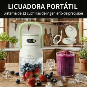 ZHENMI Licuadora para Batidos y Jugos – Sin BPA, 33 oz, Tritura Hielo, Recargable por USB – Perfecta para Batidos de Fiesta, Smoothies Matutinos y Bebidas Saludables – Gran Regalo para Navidad y Cumpleaños