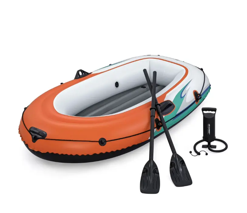 Inflatable Recreational Raft Set for 2 People, 6'5" x 40" Water Sports Inflatable Kayak