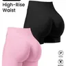 New Women’s Seamless Sports Thigh-Slit Shorts, high-waisted, butt-lifting, slimming, stretchy, for running, fitness, and yoga