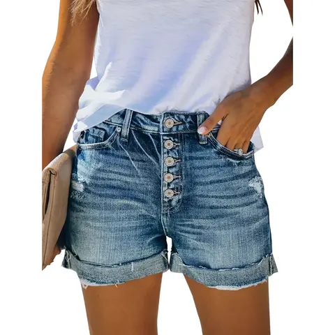 Angerella Women's Casual Denim Shorts Summer Jeans Stretchy Hot Short Pants