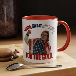 [Sale off up to 50%] Jack Hughes Accent Mug 11oz 15oz, Blood Sweat and Teeth For The Gold Mug, Vintage Hockey Coffee Mug