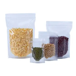 100 Transparent Reusable Zipper Bags, Ideal for Preserving Dry Fruits and Tea, Durable Packaging Solution, Perfect Holiday Gift Wrapping