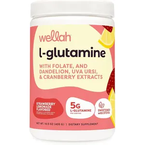 L-Glutamine Strawberry Lemonade Flavored (50 Servings) - 5g L-Glutamine Per Serving, Sweetened with Stevia