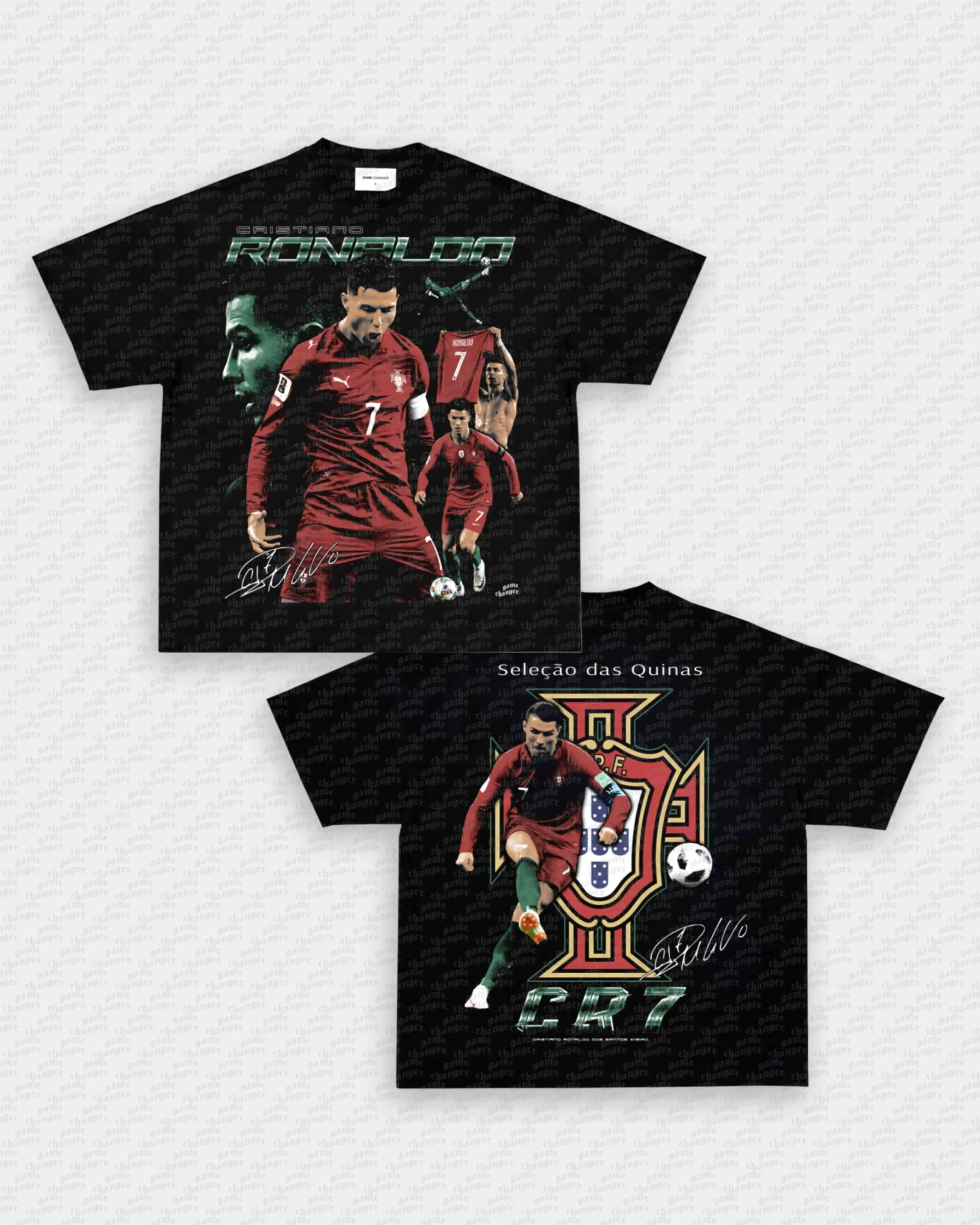 RONALDO GRAPHIC DOUBLE SIDE SHIRT, GIFT FOR FANS