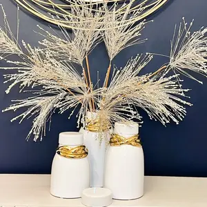 White and Gold Ginger Jar (3 sizes)