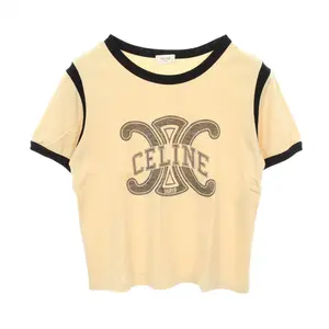 Pre-owned Celine Cotton Small Leather Goods Triomphe T Shirt