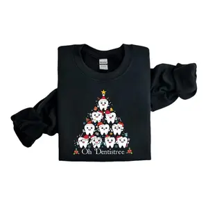 Funny Christmas Teeth Sweatshirt, Christmas Dentist Shirt, For Dentist, Holiday Sweatshirt, Christmas Dental Squad