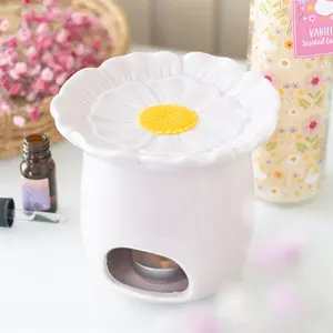 Pink Daisy Tealight Wax Warmer - High Quality Wax Warmers for Wax Melts, Compatible with illuminatedbymia Gel Wax Melts, Decorative Wax Warmers for Wax Melts