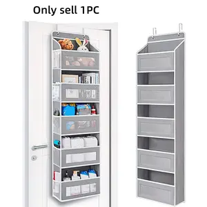 5-Tier Hanging Over The Door Organizer, Home Organizer, Anti-Tilt Behind Door Storage with 5 Large Capacity Pockets, 44 Lb Load Bearing Door Storage for Bedroom Bathroom Pantry Nursery Children's Room