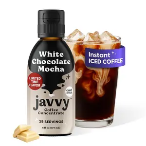 Javvy Cold Brew Coffee Concentrate Instant Coffee, Smooth Arabica Iced Coffee & Espresso Concentrate, 35 Servings, White Chocolate Mocha, 1 Pack