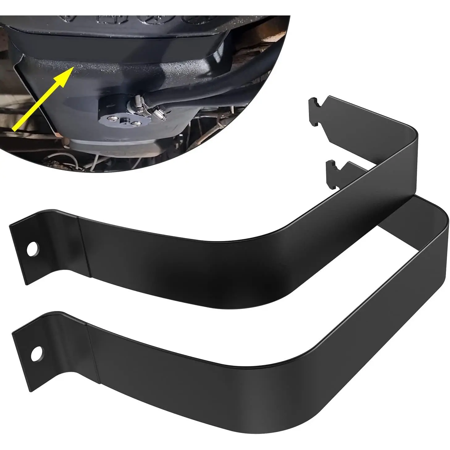 2pcs High-Strength Metal Fuel Tank Strap Set, Anti-Oxidation Direct Swap Fasteners, Strong & Durable Long-Term Service Life Parts for Chevrolet GMC Vehicles (More Compatible Models in Product Description)