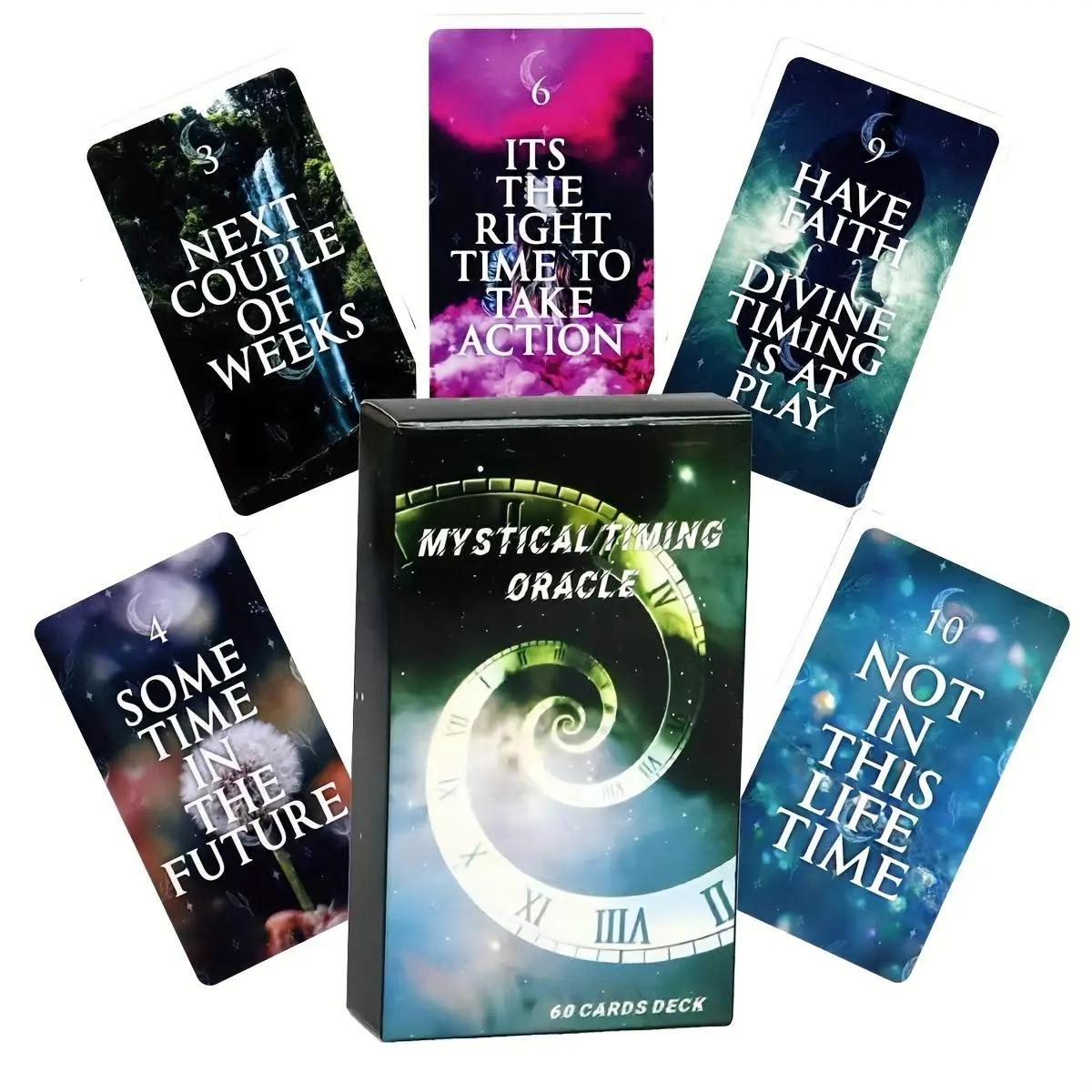 Mystical Time Oracle Card, 1 Box Mystical Time Oracle Card, Casual Party Card Game, Fun Card Game for Family & Friends, Tarot Card Game, Card Set, Party Cards Game
