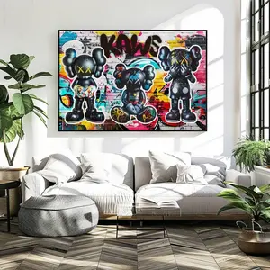 Very Unique Graffiti Horizontal Art Print - Large Kaws Hypebeast Poster -  Hypebeast Figure Print, Kaws Hypebeast Toy Art