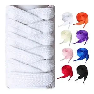 [High Quality]2 Pairs Fat Sneakers Shoe Laces, 15mm Wide 47inch(120cm) White(2 Pairs) Footwear Comfort