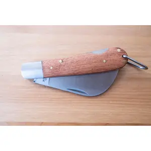 Hawkbill Knife Old School Wood Handle Lock Sharp OG Classic