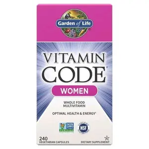 Garden of Life Women's Vitamin Code 240 Capsules for Daily Nutritional Support, Vitamins for women