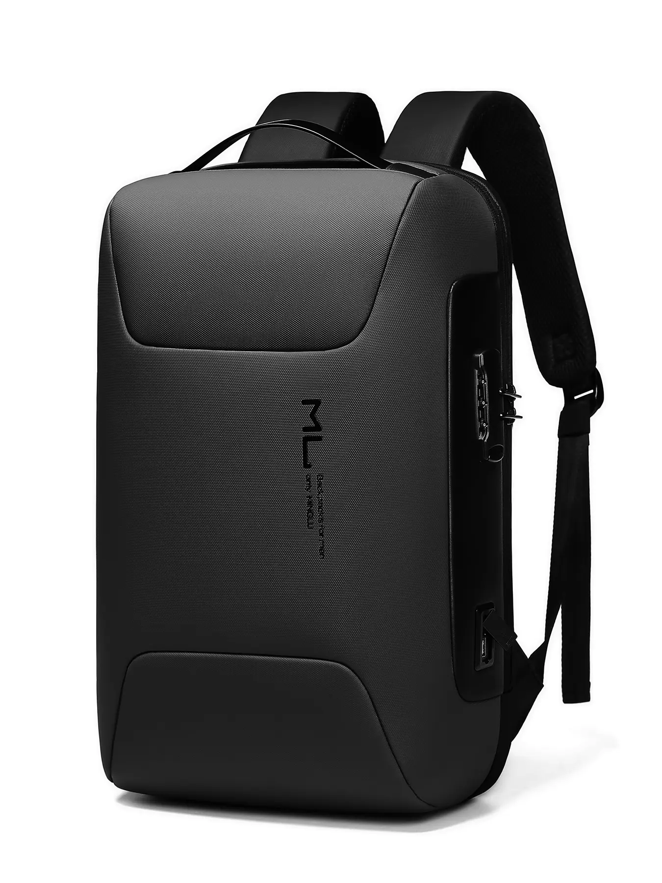 Men's Large Capacity Business Laptop Travel Bag Backpack, Laptop Backpacks, Durable Materials, Fits 15.6 Inch Laptops & Tablets, Adjustable Straps, USB Charging Port, Durable Polyester Liner