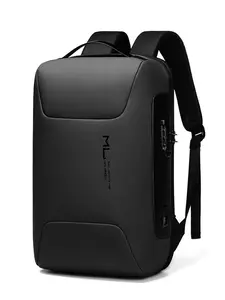 Men's Large Capacity Business Laptop Travel Bag Backpack, Durable Materials, Fits 15.6 Inch Laptops & Tablets, Adjustable Straps, USB Charging Port, Durable Polyester Liner