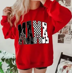 Edgy Mama Crew Sweatshirt, Christmas Western Clothing, Crewneck Western Outfits Women’s Clothes, Cowgirl Stuff Hoodie, Western For Women Country Clothing, Vintage Graphic Tee, Sweatshirt For Women