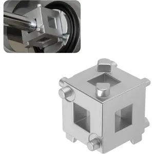 Cube Brake Caliper Compression Tool – 3/8" Square Drive, 6‑Side Disc Brake Piston Adjuster for Rear Brakes, Car Accessories